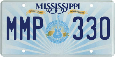 MS license plate MMP330