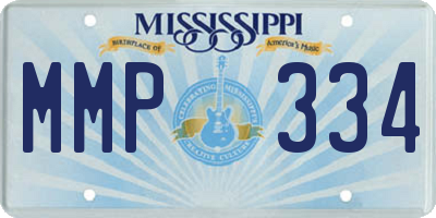 MS license plate MMP334