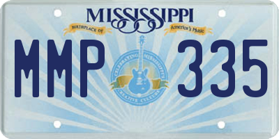 MS license plate MMP335