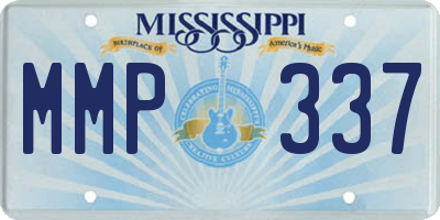 MS license plate MMP337