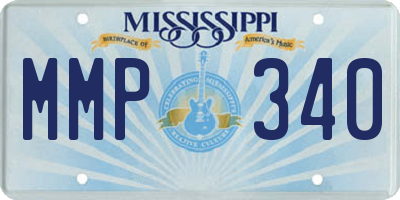 MS license plate MMP340