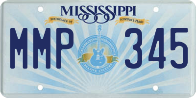 MS license plate MMP345