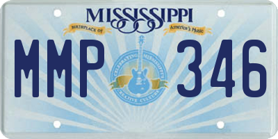MS license plate MMP346