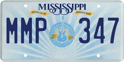 MS license plate MMP347