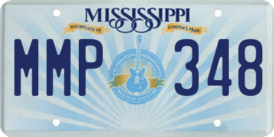 MS license plate MMP348