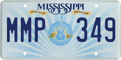 MS license plate MMP349