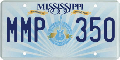 MS license plate MMP350