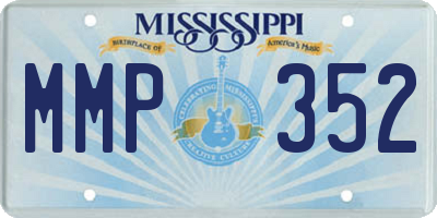MS license plate MMP352