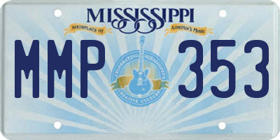 MS license plate MMP353