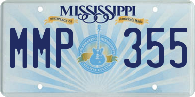 MS license plate MMP355