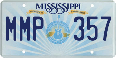 MS license plate MMP357