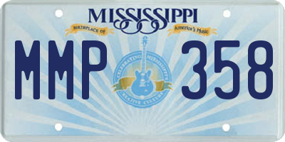 MS license plate MMP358