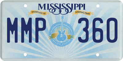 MS license plate MMP360