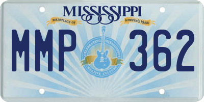 MS license plate MMP362