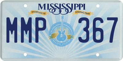 MS license plate MMP367