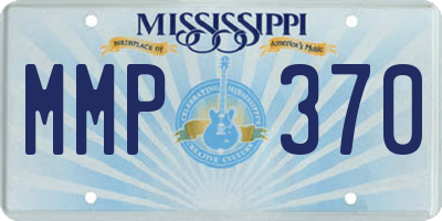 MS license plate MMP370