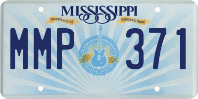 MS license plate MMP371