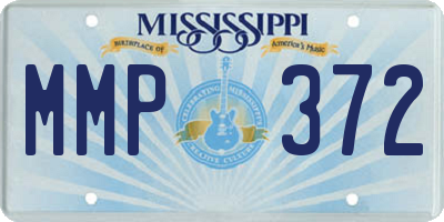 MS license plate MMP372