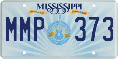 MS license plate MMP373
