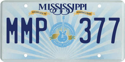 MS license plate MMP377