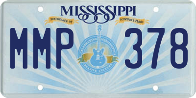 MS license plate MMP378