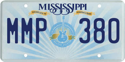 MS license plate MMP380