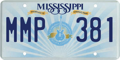 MS license plate MMP381