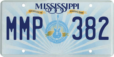 MS license plate MMP382