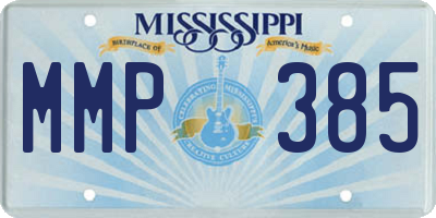 MS license plate MMP385