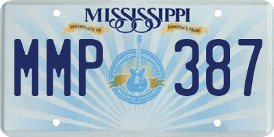 MS license plate MMP387