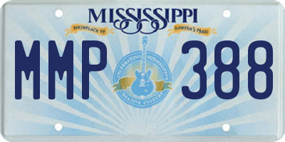MS license plate MMP388