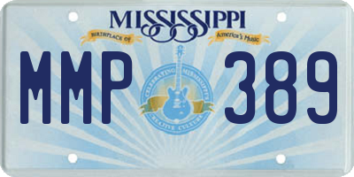 MS license plate MMP389