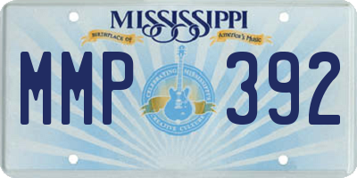 MS license plate MMP392
