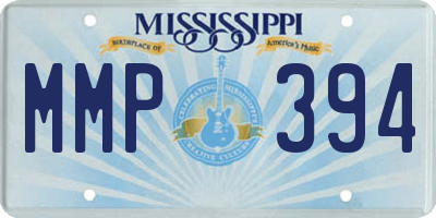 MS license plate MMP394