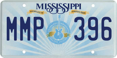 MS license plate MMP396
