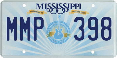 MS license plate MMP398