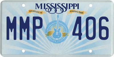 MS license plate MMP406