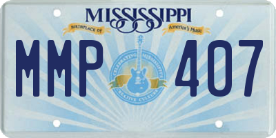 MS license plate MMP407