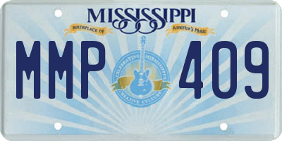 MS license plate MMP409