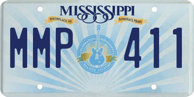 MS license plate MMP411