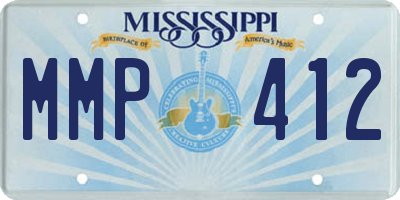 MS license plate MMP412