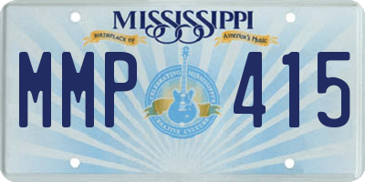 MS license plate MMP415
