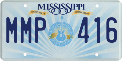 MS license plate MMP416