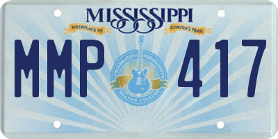 MS license plate MMP417