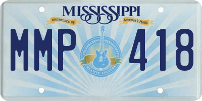 MS license plate MMP418