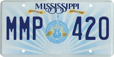 MS license plate MMP420