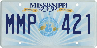 MS license plate MMP421