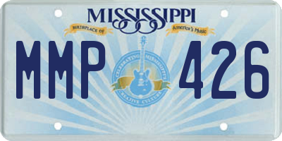 MS license plate MMP426