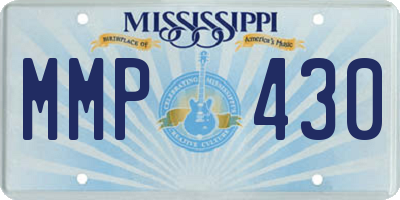 MS license plate MMP430