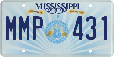 MS license plate MMP431